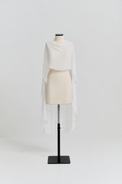 Capa Longa em Chiffon - Live Off White