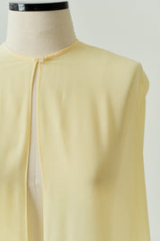 Capa Longa em Chiffon - Sol Amarelo Manteiga