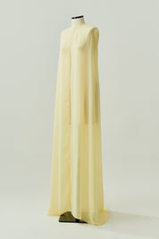 Capa Longa em Chiffon - Sol Amarelo Manteiga