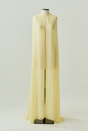 Capa Longa em Chiffon - Sol Amarelo Manteiga