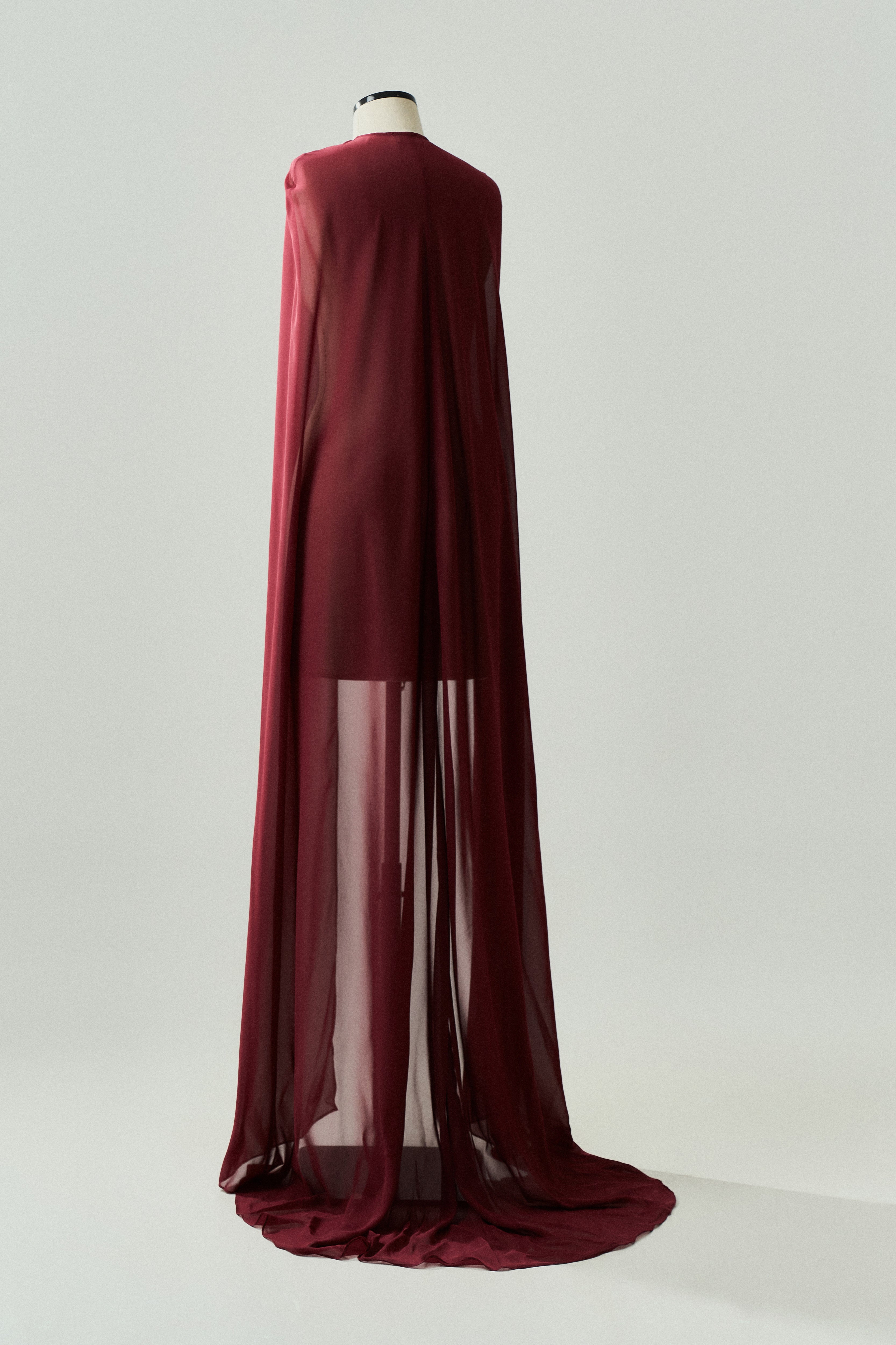Capa Longa em Chiffon - Sol Marsala