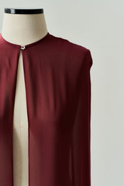 Capa Longa em Chiffon - Sol Marsala