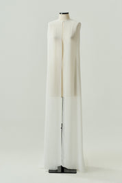Capa Longa em Chiffon - Sol Off White