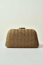 Bolsa Arredondada de Palha Escura
