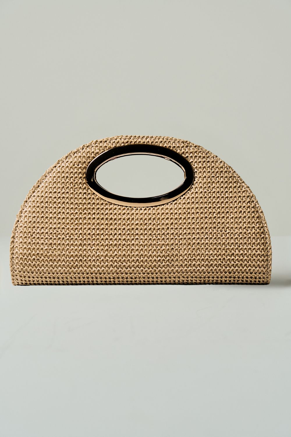 Bolsa de Palha Escura Meia Lua