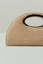 Bolsa de Palha Escura Meia Lua