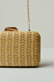 Bolsa Palha Arredondada Fecho Quadrado