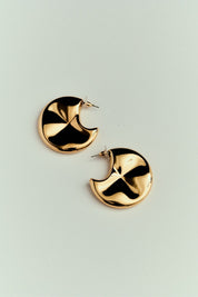 Brinco Argola Redonda Orgânica Dourado