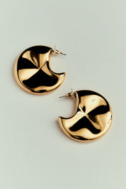 Brinco Argola Redonda Orgânica Dourado