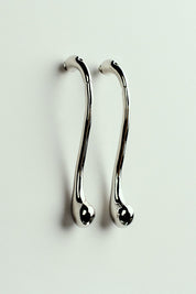 Brinco Orgânico Gota de Água Prateado