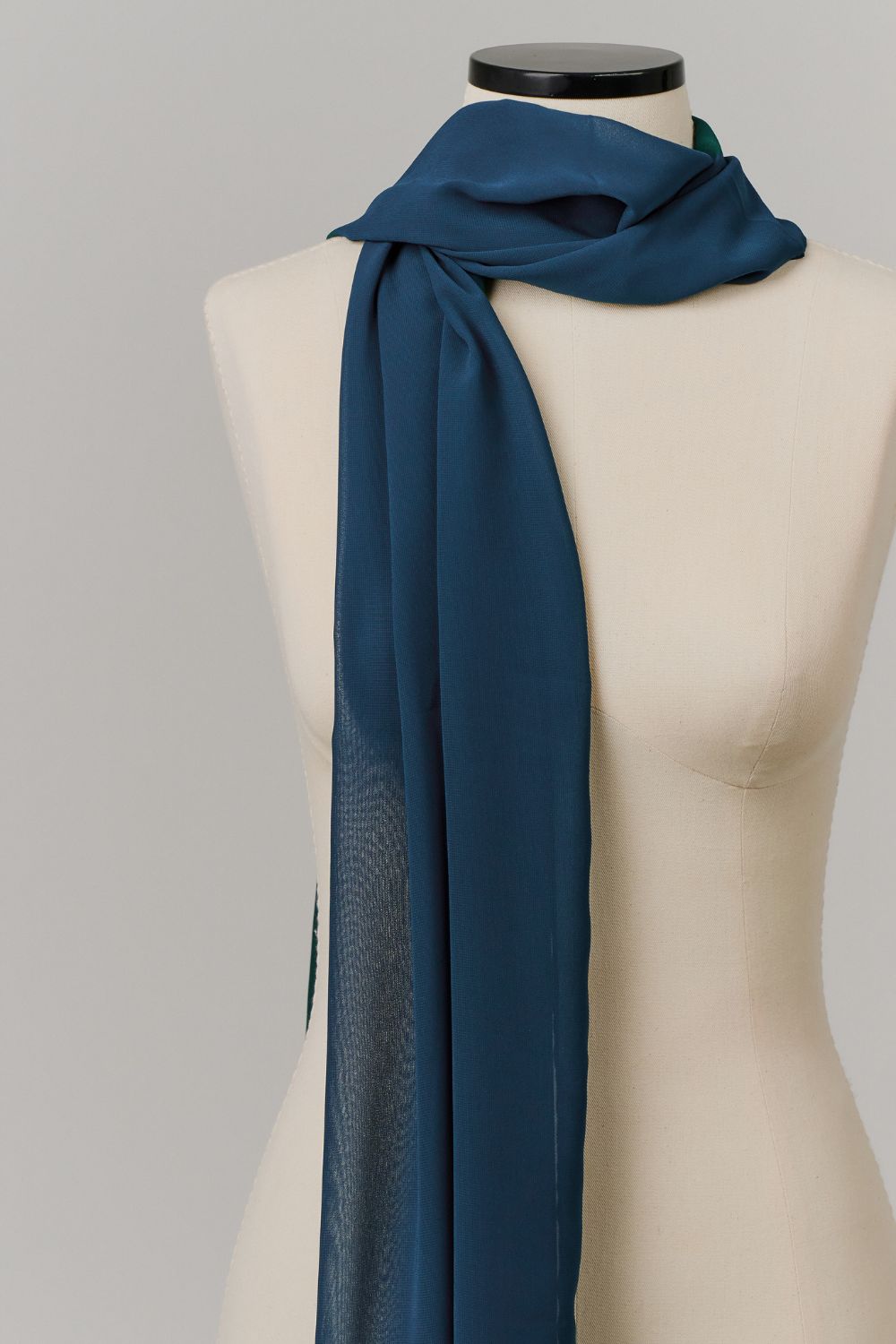 Echarpe Retângulo Azul Petróleo