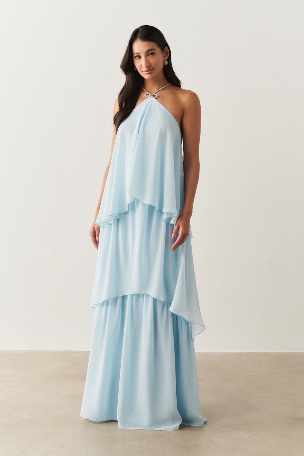 Vestido de Festa Longo em Camadas - Barcelona Serenity