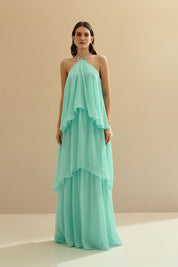 Vestido de Festa Longo em Camadas - Barcelona Tiffany