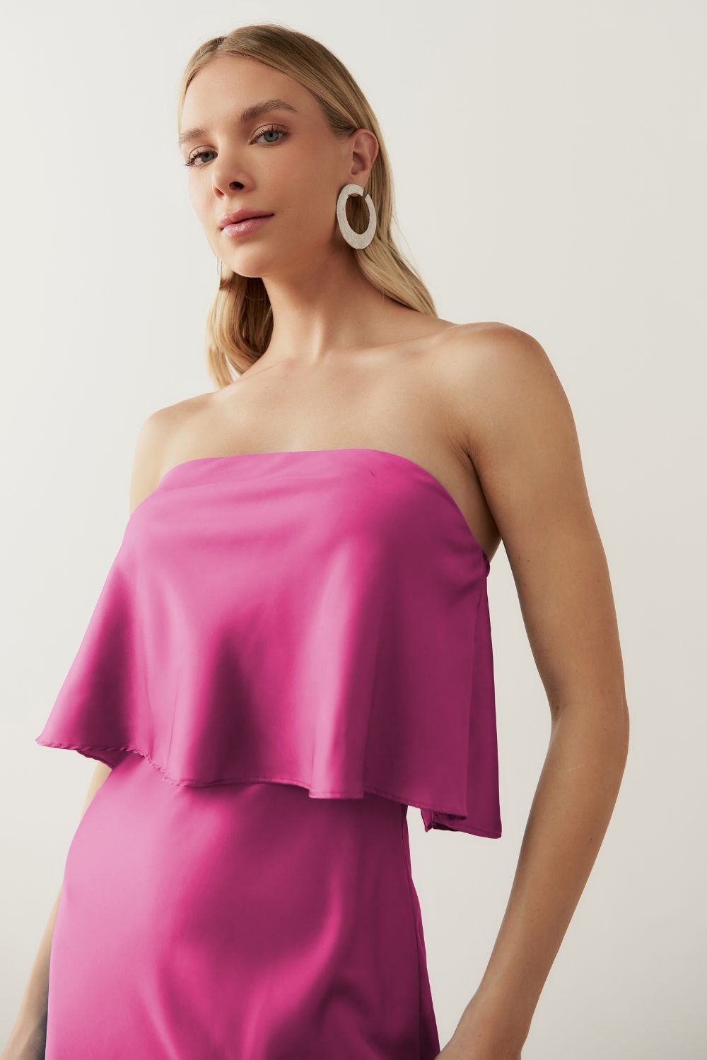 Vestido Long Midi Slip Dress com Alça Removível - Cartagena Violeta