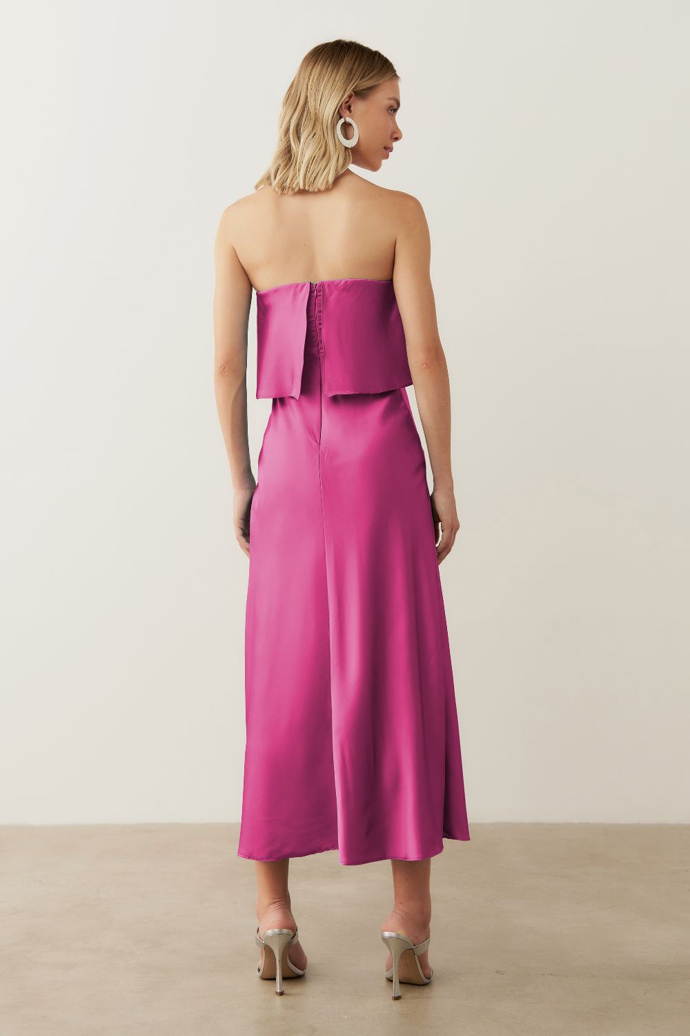 Vestido Long Midi Slip Dress com Alça Removível - Cartagena Violeta