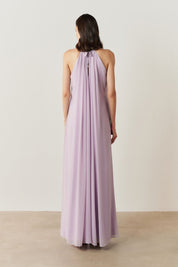 Vestido Longo com Alça Fina Ajustável - Adélia Lillás