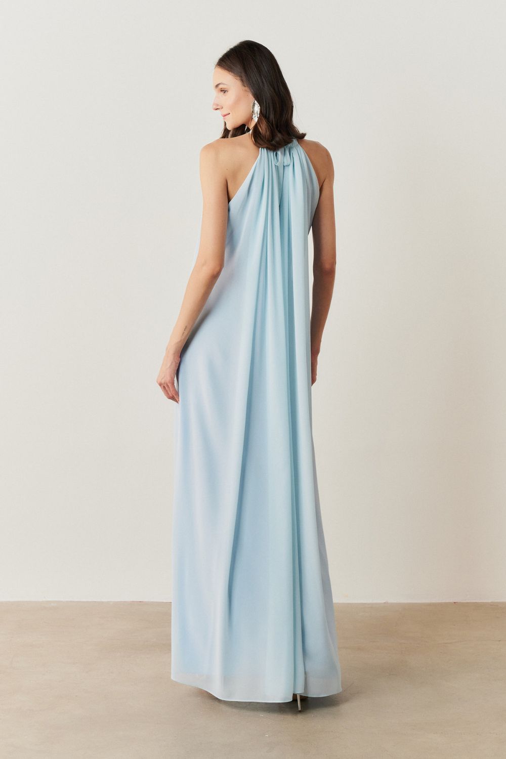 Vestido Longo com Alça Fina Ajustável - Adélia Serenity