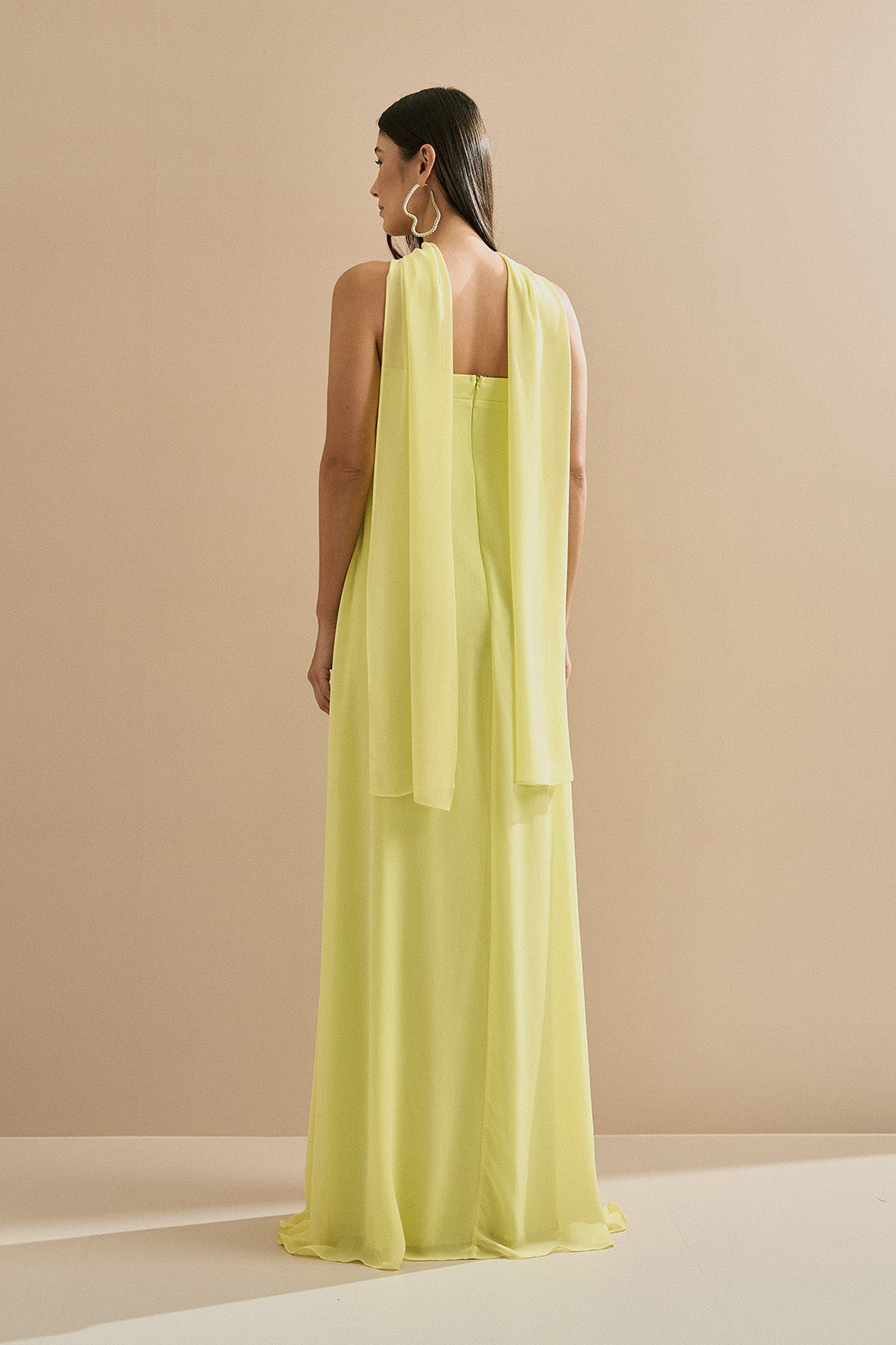 Vestido Longo Sem Alça com Echarpe - Mumbai Lima